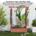 thumbnail image 4 of Elevated Wooden Planter with Arch Trellis & Roof - Above-Ground Garden Bed for Climbing Vines & Flowers | Features Side Trellis & 4 Drainage Holes | Perfect for Outdoor Plants On Patio or Deck, 4 of 7