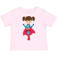 thumbnail image 3 of Inktastic Superhero Girl, Cute Girl, Brown Hair, Red Cape Girls Toddler T-Shirt, 3 of 5