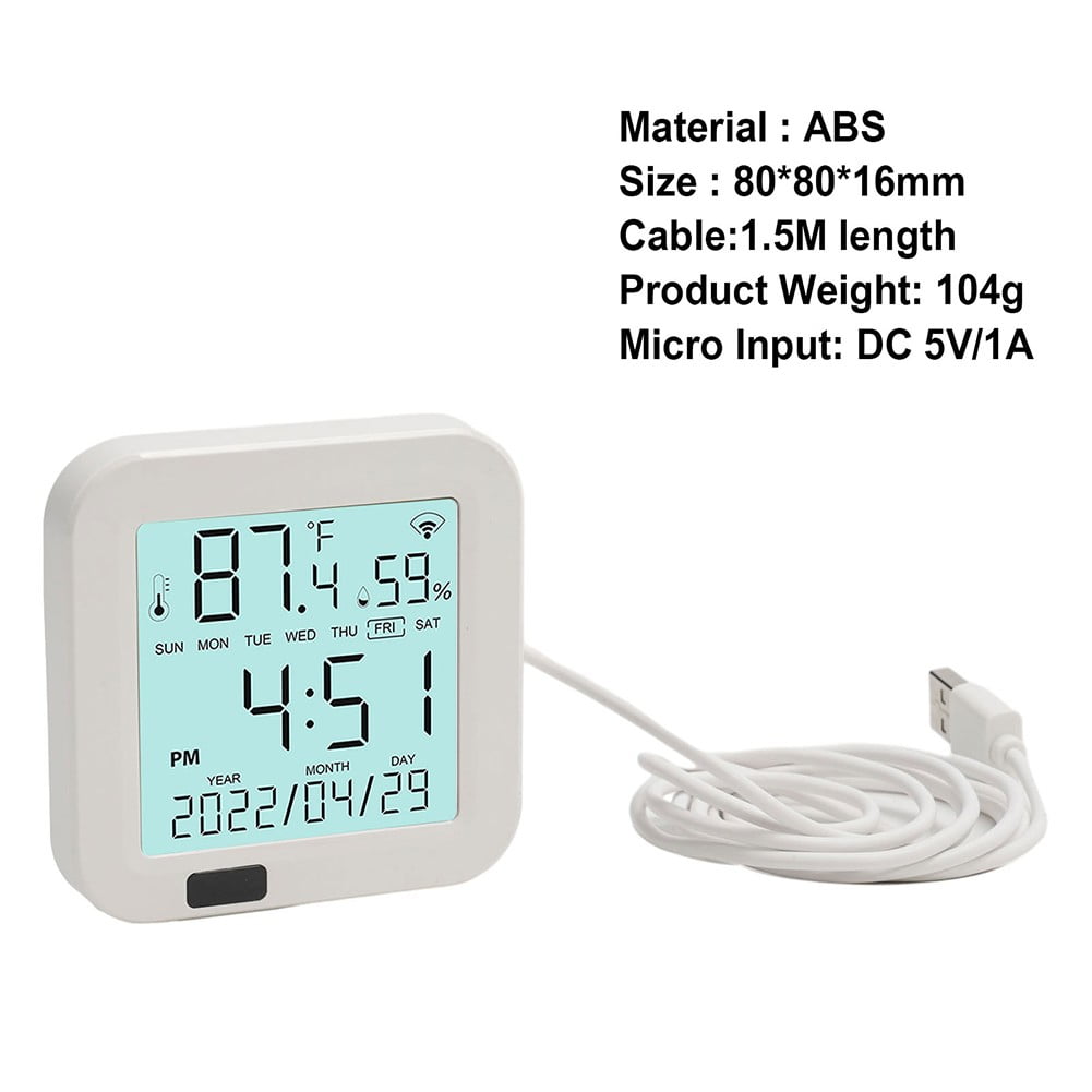 For Tuya Room Thermometer Smart Thermometer and Hygrometer Humidity Sensor