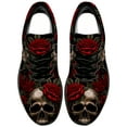 thumbnail image 5 of Customuart Skull Shoes for Women Rose Sneakers Red Size 8.5, 5 of 5