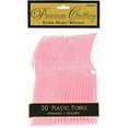 thumbnail image 2 of Heavyweight New Pink Plastic Forks, 20 Ct., 2 of 2