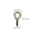 thumbnail image 2 of 500 Pack Small Screw Eye Hooks Mini Eyelets Screws, 5x10x1.2mm, Bronze Tone, 2 of 5
