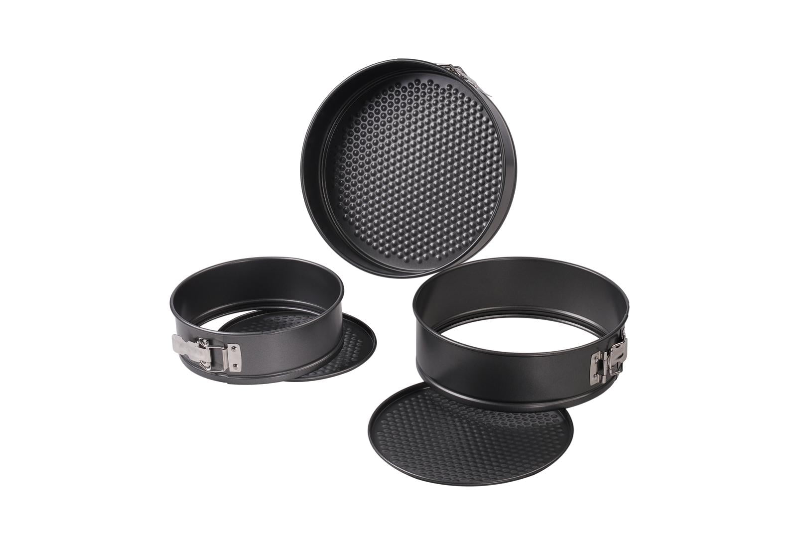 Mainstays, 8", 9", 10" Round Nonstick Carbon Steel Springform Cake Pans, Gray, Set of 3