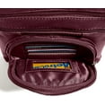 thumbnail image 6 of TOVOSO Crossbody Bag for Women, Genuine Leather Multi-Pocket Purse with Adjustable Strap, RFID Protection, Built-In Wallet, X-Large, Wine, 6 of 8