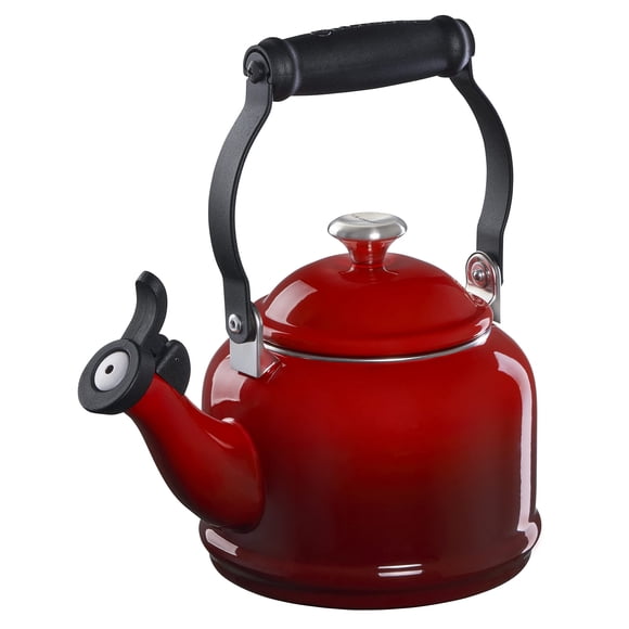 Tetera Le Creuset esmaltada sobre acero Demi, 1,25 L, color cereza