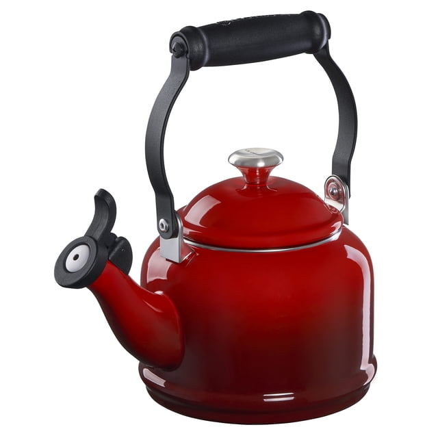 Tetera Le Creuset esmaltada sobre acero Demi, 1,25 L, color cereza