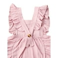 thumbnail image 7 of Franhais Baby Girls Sleeveless Romper, Letters Printed Pattern Backless Square Collar One-piece, 7 of 7