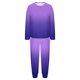 thumbnail image 5 of Conjunto de pijama informal de invierno para mujer, de doble cara, con cuello redondo estampado, manga larga, top anudado a mano, pantalones con cordón ajustable, ropa de casa, blusa de poliéster., 5 of 7