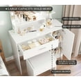 thumbnail image 3 of SUGIFT Makeup Vanity with Mirror Modern Bedroom Makeup Table Set Vanity Desk (White), 3 of 8