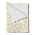 thumbnail image 2 of Floral Soft Flannel Fleece Blanket, Frangipani Petals with Contours Summer Blooms Pattern Exotic Bali Bouquets, Cozy Plush for Indoor and Outdoor Use, 70" x 90", Yellow and Off White, by Ambesonne, 2 of 5