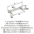thumbnail image 5 of Amerock Faraday 3-3/4 inch (96mm) Center-to-Center Satin Nickel Cabinet Pull, 5 of 6