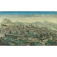 thumbnail image 2 of Vintage Maps 24x16 White Modern Wood Framed Museum Art Print Titled - Antique Map of Jerusalem, 2 of 4