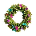 thumbnail image 4 of Adorno de corona de flores de primavera, corona navideña, guirnalda de simulación de corona para puerta 45cm, 4 of 9