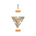 thumbnail image 3 of 4 Pcs 35mm Decorative Box Corner Cover, Corner Protector, Bronze, 3 of 6