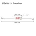 thumbnail image 2 of Uxcell 250V 20A 216 Celsius Circuit Cut off Temperature Thermal Fuse Ceramics, 2 of 5