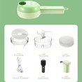 thumbnail image 5 of Jinsinto 4 in 1 Portable Electric Vegetable Cutter Set, Manual Food Processor, Vegetable Slicer for Garlic and Vegetables Mini Garlic Chopper, Onion, Vegetable, Minced Meat, 5 of 5