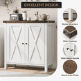 thumbnail image 5 of Small Storage Cabinet, Farmhouse Sideboard Buffet Cabinet with 2 Doors and Adjustable Shelves, Accent Entryway Console Cabinets for Living Room, Dining Room, 5 of 9