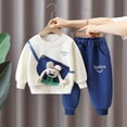 thumbnail image 6 of Odeerbi 6M-3Y Infant Boys Outfits Cute Print Crewneck Sweatshirts Sweatpants Two-piece Set Casual Long Sleeve Sweatsuits Infant Boys Clothes, 6 of 6