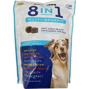 Kirkland Signature 8 in 1 Multi Benefit Soft Chew Health Supplement for Dogs 250 Count 2.48 LB