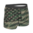 thumbnail image 3 of Balery Jungle Green Camo USA Flag Men's Boxer Briefs, Soft and Breathable Cotton Underwear with nylon Waistband-Small, 3 of 9