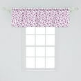 thumbnail image 2 of Ambesonne Romantic Window Valance, Floral Bridal Pattern, 54" X 18", Violet White, 2 of 3
