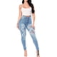 thumbnail image 1 of Vaqueros rasgados de cintura alta para mujer, pantalones pitillo elásticos a la moda, informales, ajustados, S-3XL, otoño, 2023, 1 of 4