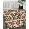 thumbnail image 3 of Ahgly Company Machine Washable Indoor Square Transitional Red Brown Area Rugs, 5' Square, 3 of 7