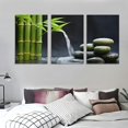 thumbnail image 3 of Nawypu Green Spa Still Life with Bamboo Fountain and Zen Stone in Water Wall Art Painting The Picture Print On Canvas Botanical Pictures for Home Decor Decoration Gift 12''x16''X3 Panels, 3 of 4