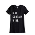 thumbnail image 1 of May Contain Wine Women's Fashion Relaxed T-Shirt Tee Heather Black Medium, 1 of 2