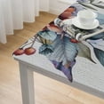 thumbnail image 4 of HAOXIT Fall Thanksgiving Tablecloths Watercolor Autumn Pumpkins Eucalyptus Leaves Watercolor Pumpkins Waterproof Polyester Table Cover Decor for Rectangle Table,Home Dining Outdoor,Party 52*52, 4 of 7
