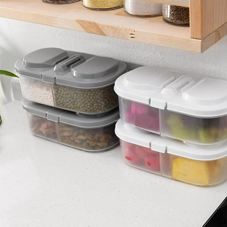 Big Clear! Storage Jar Container Food Storage Container,Fridge Container  Box Lids for Egg Vegetable Meat Kitchen BPA Free Takeaway Organizer 