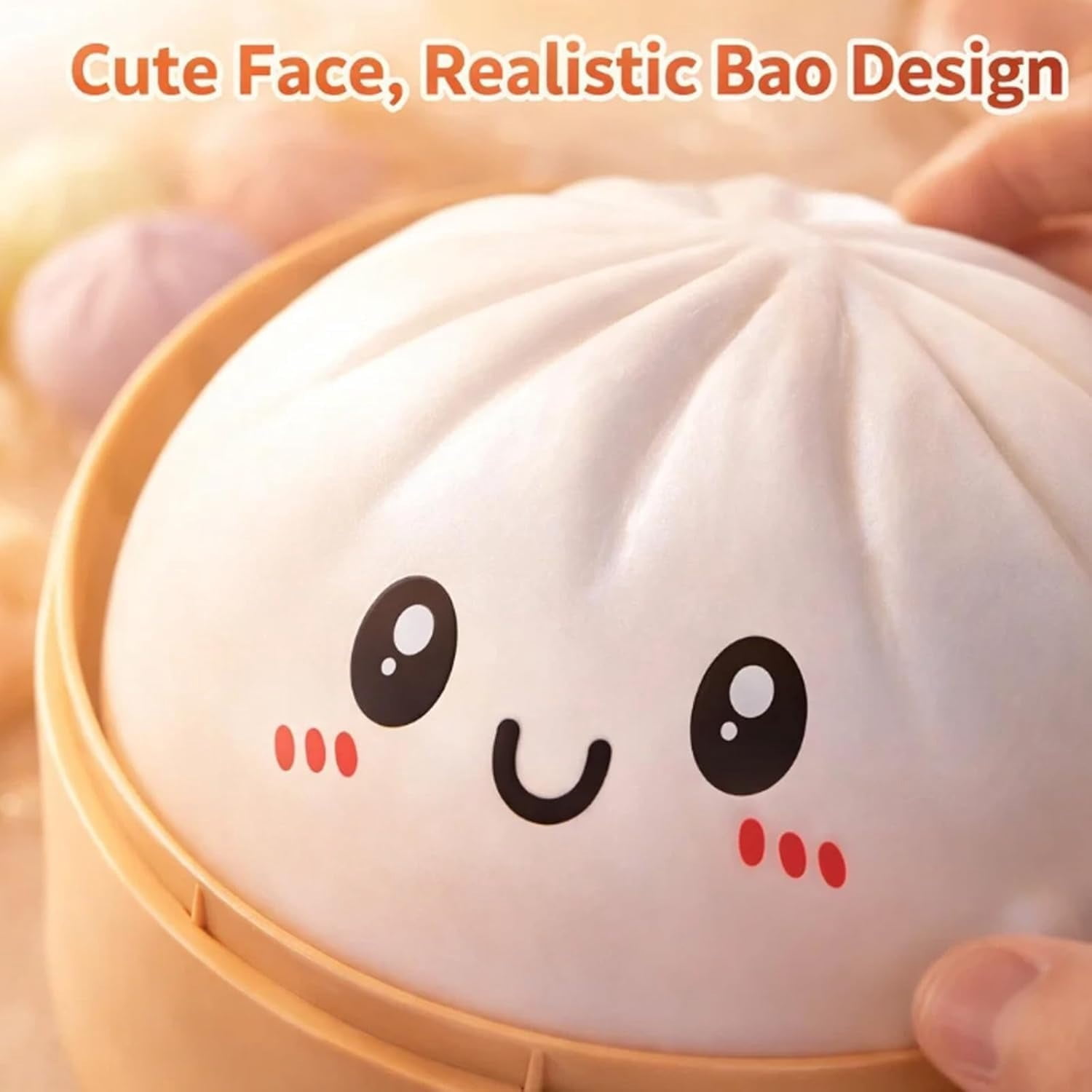Giant Mystery Dumpling Squishy, 4 Inch Jumbo Dumpling Stress Ball, Squishy Bun, Anxiety Relief Fidget, Soft Squeeze Decompression Dough for Adults Classroom Prizes & Party Favors (Pink＋Blue)