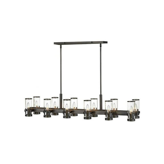 Industrial Twelve Light Chandelier-Black Oxide Finish Bailey Street Home 81-Bel-4160184