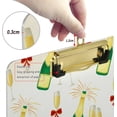 thumbnail image 4 of FMSHPON Champagne Christmas Clipboard Hardboard Wood Nursing Clip Board and Pull for Standard A4 Letter 13x9 inches, 4 of 8
