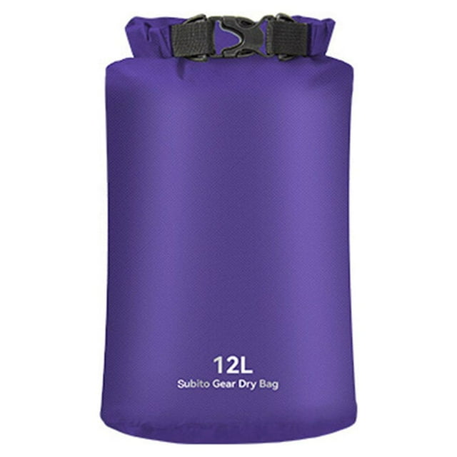 Sac Sec de Natation Imperméable 70d Polyester Vêtements Résistant à l'Eau Sac de Rangement Extérieur pour Sports Course Randonnée Violet/12l