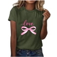 thumbnail image 3 of RKSTN Valentines Gift Valentine Shirts for Women Oversized Crewneck Valentine's Day Graphic Print Short Sleeve T Shirts Pullover Top Womens Casual Round Neck Plus Size Loose Comfy Summer Tee Shirts, 3 of 6