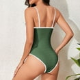 thumbnail image 4 of Lovskoo One Piece Swimsuit Women 2024 Sleeveless Sport High Cut Bathing Suits Green L, 4 of 5