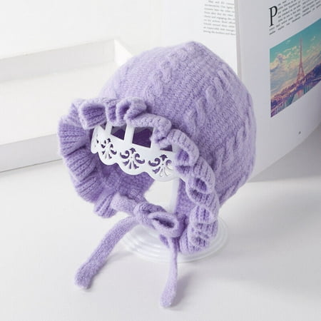 

Princess Baby Girls Knit Hat Winter Warm Hat Newborn Bonnet Enfant Hats Kids Cap