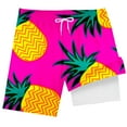 thumbnail image 3 of shoper Boys Swim Trunks Set with Compression Liner Summer Print Quick Dry Shorts Swimming Short Beach Pants Boy Swim Trunks Hot Pink 120, 3 of 5