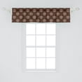 thumbnail image 2 of Ambesonne Chocolate Brown Valance Pack of 2, Bicolour Persian, 54"X12", Chocolate and Peach, 2 of 4