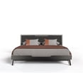 thumbnail image 2 of Modrest Soria 80x83" Modern Wood & Fabric Eastern King Bed in Wash Gray, 2 of 8