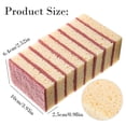 thumbnail image 3 of Kitchen Nano Sponge Wipe, 8-Pack Magic Cleaning Sponge, Double-Sided Scrub Sponge for Dishes, Pots, and Pans, Strong Decontamination for Kitchen Oil and Grease, Red, 3 of 7