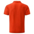 thumbnail image 5 of Men's Breeze Polo Shirts Beer Belly Breeze Short Sleeve Wear Collared Textured Shirt Stretchy Quick Dry Casual Golf,Saffron,4XL, 5 of 6