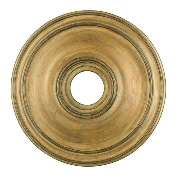Livex Lighting Ceiling Medallion in Aged Brass Antique Gold Leaf