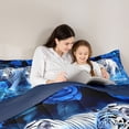 thumbnail image 5 of Castle Fairy Tiger Animal Bedding Comforter Set 2pcs for Kids Teens Adults,Jungle Wildlife Twin Comforter Sets Microfiber,Floral Flower Rose Breathable Bedding Set,Luxury Bedroom Decor,Reversible, 5 of 8