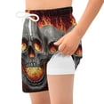 thumbnail image 4 of joogoo Skull with Flame Boys Swim Trunks Beach Swimsuit Shorts Boxer 5-6T, 4 of 8