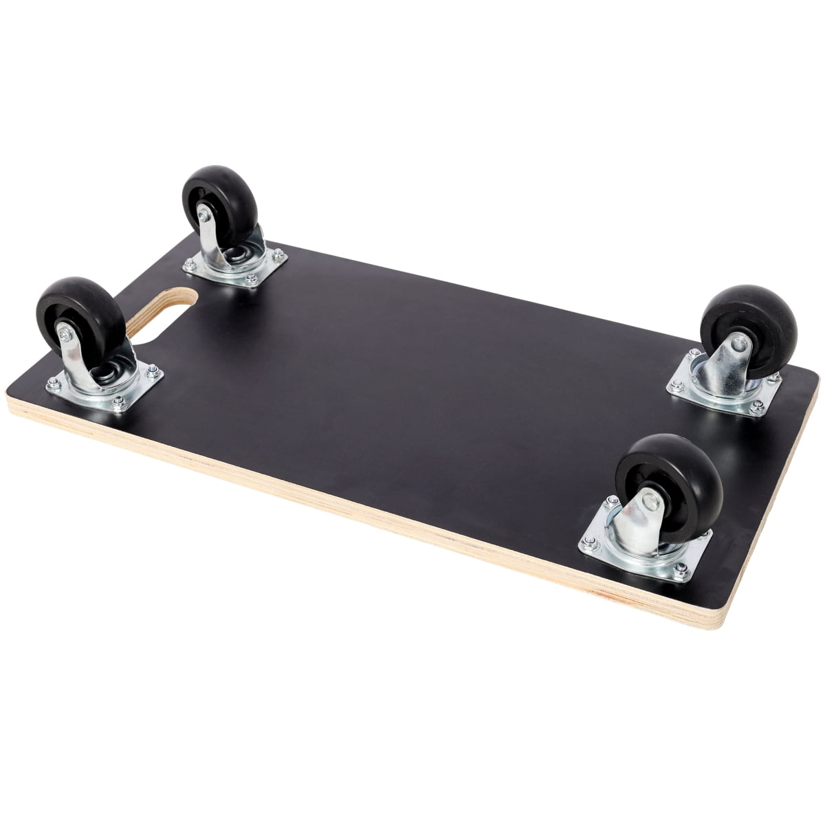 LuckyNote 22.5"x11.4" Furniture Moving Wooden Dolly Set of 2, Heavy Duty Rolling Mover with 4 Swivel Wheels, Supports 1320 lbs – Black