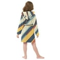 thumbnail image 7 of FORMRS Niños Bathrobe Unisex Hooded Robe Soft Plush Pajamas Sleepwear, Size 7-9T, Retro Colorful Stripes, 7 of 7