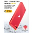 thumbnail image 4 of Étui iPhone SE 2020/Étui de Protection Intégrale pour iPhone 8 avec Protecteur d'Écran en Verre Intégré, Étui de Protection Transparente, Rouge, 4 of 7
