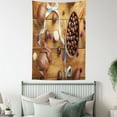 thumbnail image 4 of Easter Bunny Tapestry, Delicious Chocolate with Eggs Ribbon on a Wooden Table Holiday Preparation, Wall Hanging for Bedroom Living Room Dorm Decor, 60"W X 80"L, Multicolor, by Ambesonne, 4 of 5